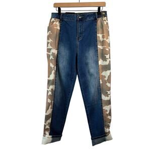LB Lucky And Blessed Womens Jeans 12 Cow Print Boyfriend Jeans‎ Western Cowboy